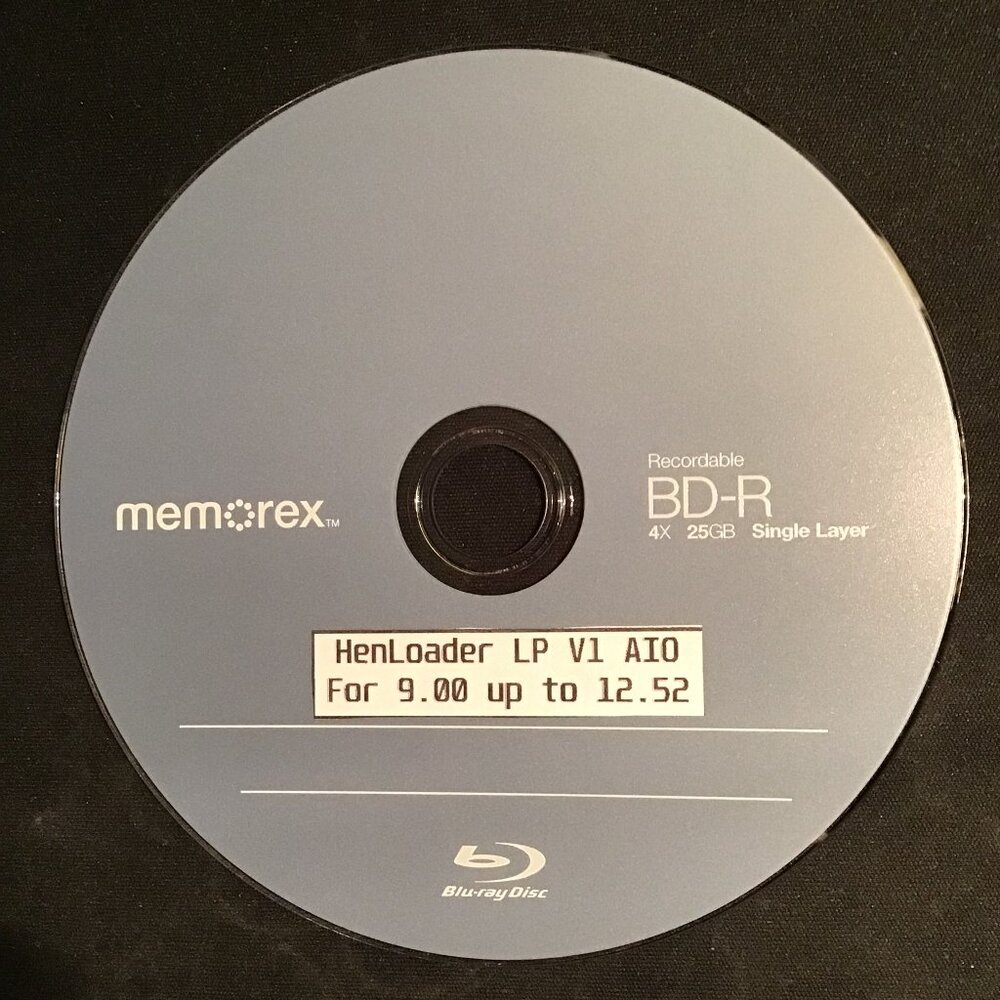 PS4 Blu-ray GoldHEN AIO Jailbreak (BD-JB) Disc for Firmware 9.00 up to 12.52